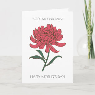 Funny Floral Mother Day Card Karte