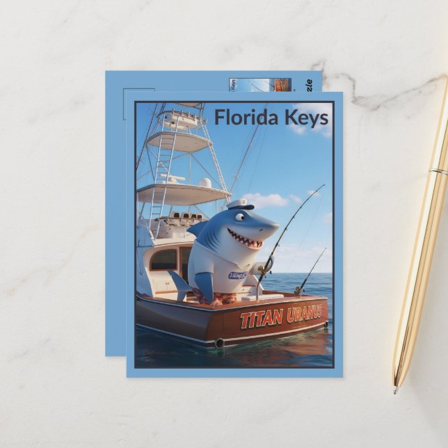 Funny Florida Keys Postcard Postkarte (Vorderseite/Rückseite Beispiel)