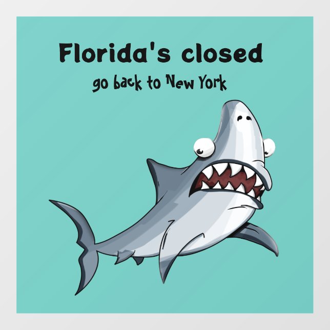 Funny Florida New York Window Decal Fensteraufkleber (Blatt)