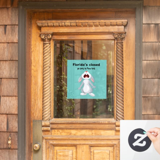 Funny Florida New York Window Decal Fensteraufkleber (Haustür)