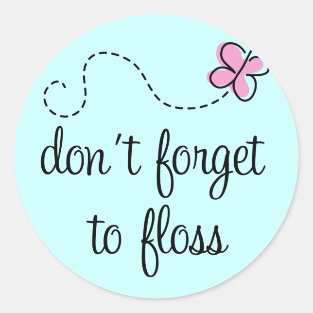 Funny Floss Dental Hygienic Sticker (Vorderseite)