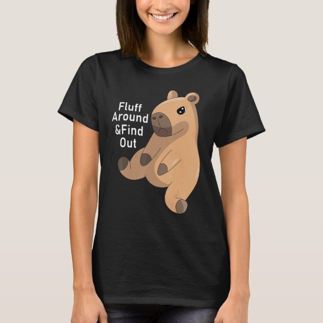 Funny Fluff Umgeben und entdecken Capybara Capy Ge T-Shirt (Vorderseite)