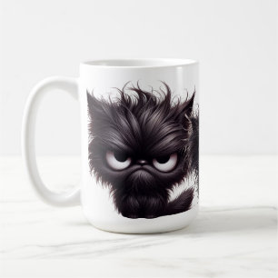 FUNNY FLUFFY ANGRY BLACK KITTENS KAFFEETASSE