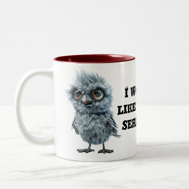 Funny Fluffy Bird Tasse (Links)