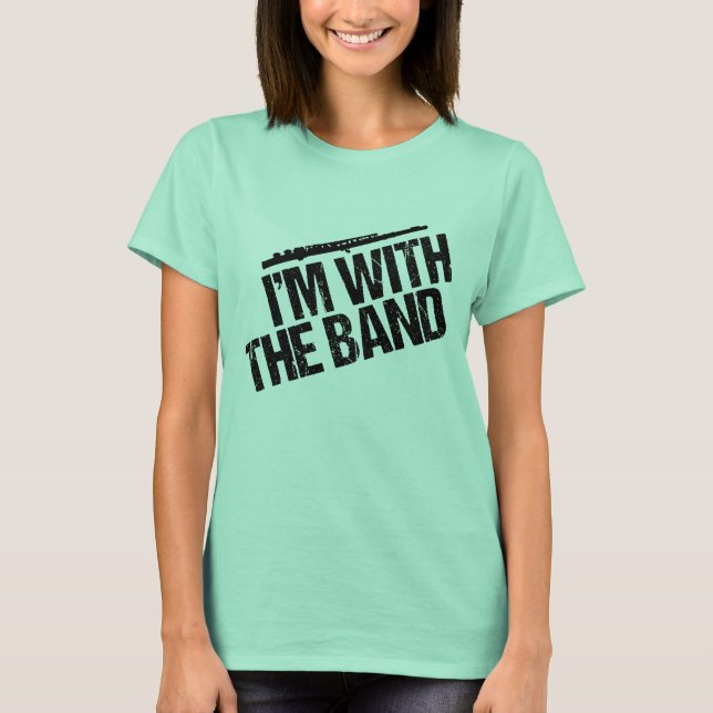 Funny Flute Ich bin mit der Band T-Shirt (Vorderseite)