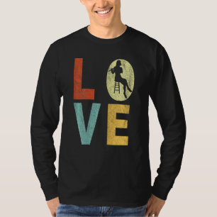 Funny Flute Player Flute Liebe Flutist Retro T-Shirt