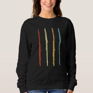 Funny Flute Player Flutist Retro Sweatshirt