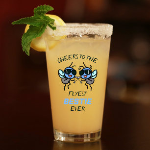 Funny Fly Pun Cheers Bester Freund Happy Birthday Glas