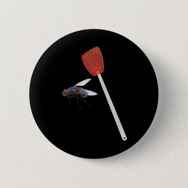 Funny Fly Swatter Pro Biden Harris 2020 Debatte Sa Button (Vorderseite)
