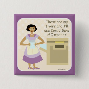 Funny Flyer Design Goddess Cartoon Fun Slogan Button