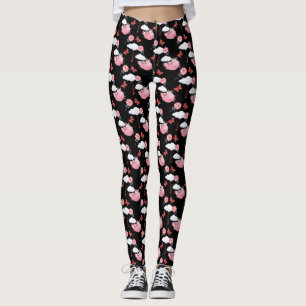 Funny Flying Pig Muster Leggings