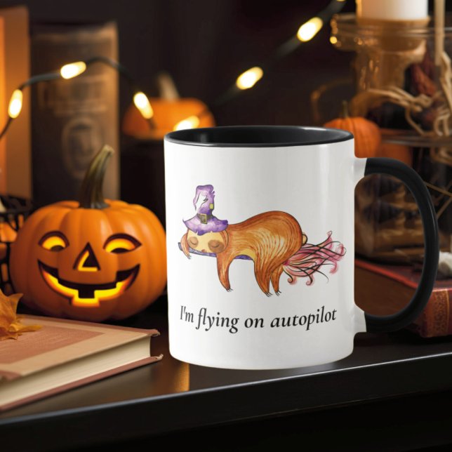Funny Flying Sloth Hexe Tasse (Von Creator hochgeladen)