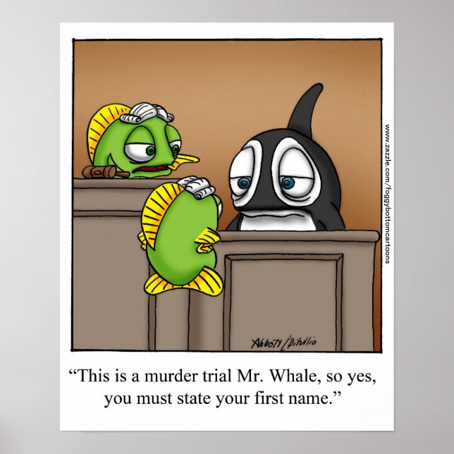 Funny "Foggy Bottom" Cartoon Poster (Vorne)