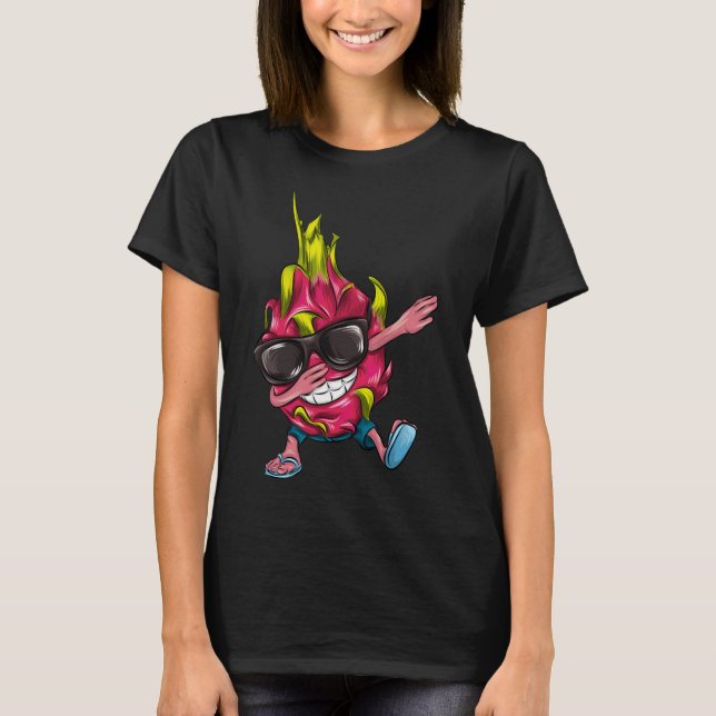 Funny Food Dabbing Dragon Fruit Bubble Tee Kreuzfa (Vorderseite)