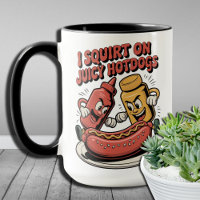Funny Food liebt ich Squirt auf Juicy Hotdogs