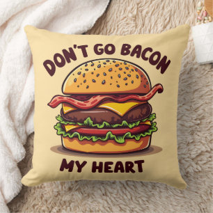 Funny Food Pub Bacon Lover Cheeseburger Design Kissen