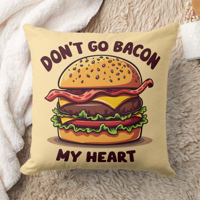 Funny Food Pub Bacon Lover Cheeseburger Design Kissen (Decke)