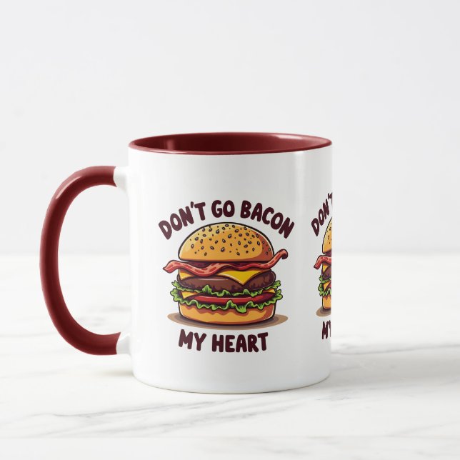 Funny Food Pub Bacon Lover Cheeseburger Design Tasse (Links)