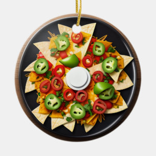 Funny Food Puff Nacho Average Christmas Keramik Ornament