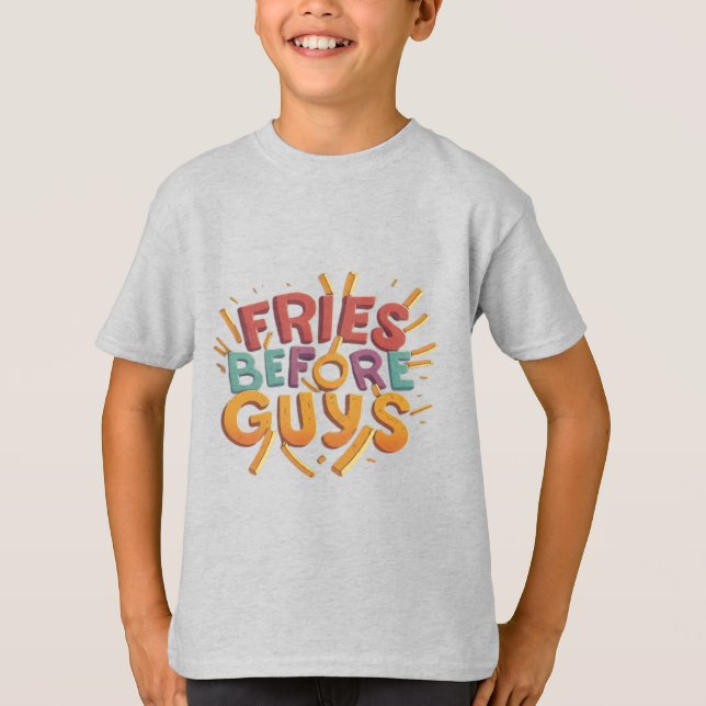 Funny Food T - Shirt - Fries vor Typ (Vorderseite)