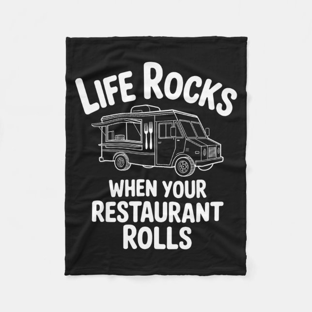 Funny Food Truck Design For Men Women Kids Food Tr Fleecedecke (Vorderseite)