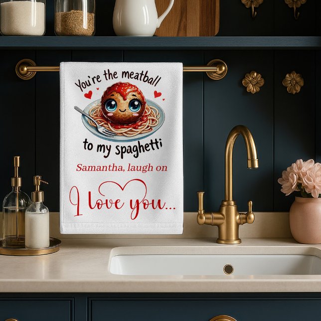 Funny Food Valentine Kitchen Towel Love Gift Geschirrtuch (Funny Food Valentine Kitchen Towel Love Gift)