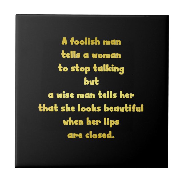 Funny Foolish und Wise Man Joke Fliese (Vorderseite)