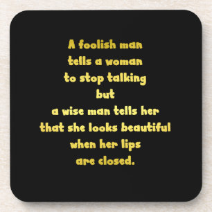 Funny Foolish und Wise Man Joke Getränkeuntersetzer