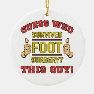 Funny Foot Operation Keramikornament