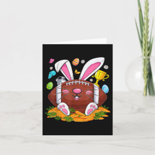 Funny Football & amp; Bunny Face Eggs Happy Oaster Karte