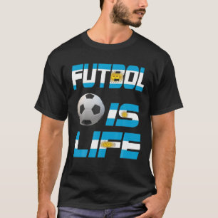 Funny Football Argentinier Flag Futbol ist die Lie T-Shirt