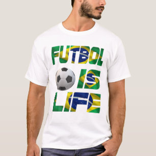Funny Football Brasilianisches Flag Futbol ist Lie T-Shirt