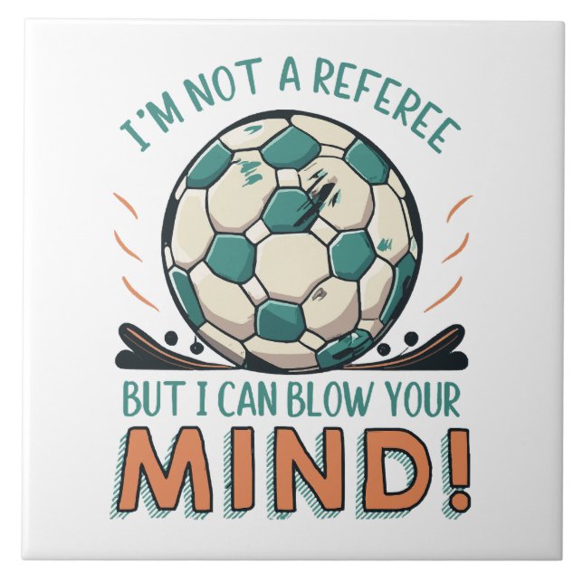 Funny Football Design Fliese (Vorderseite)