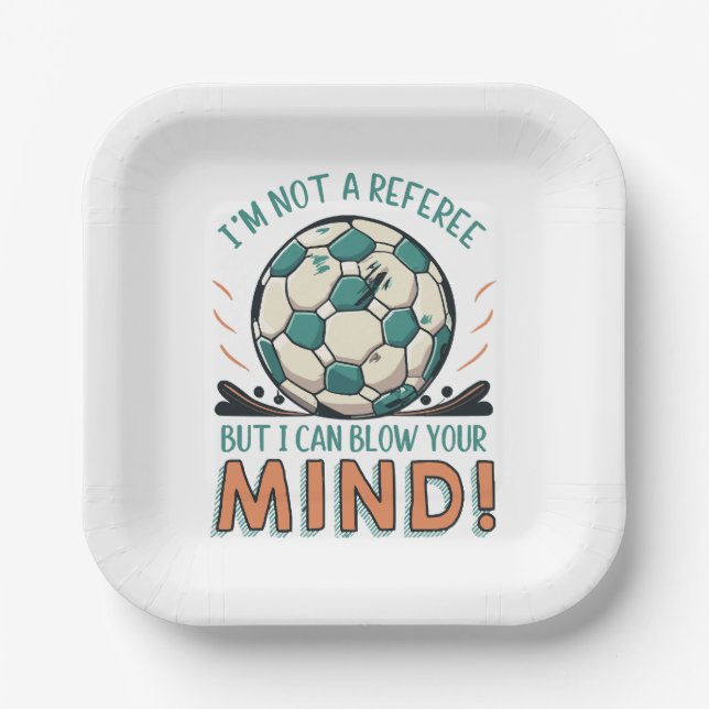 Funny Football Design Pappteller (Vorderseite)