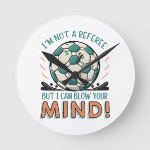 Funny Football Design Runde Wanduhr