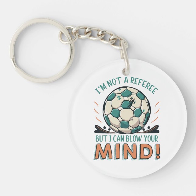 Funny Football Design Schlüsselanhänger (Vorderseite)