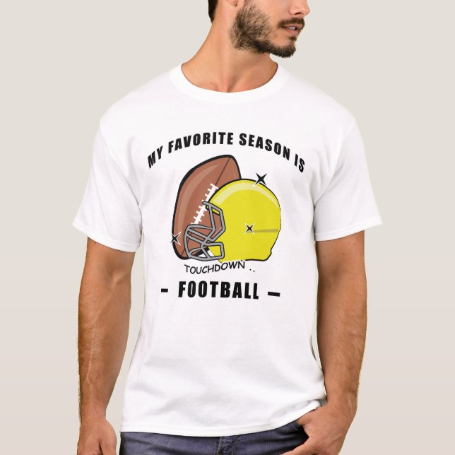 Funny Football Design T-Shirt (Vorderseite)