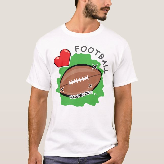 Funny Football Design T-Shirt (Vorderseite)