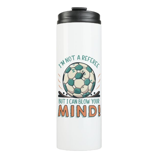 Funny Football Design Thermosbecher (Vorderseite)