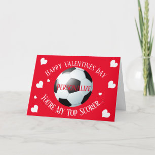Funny Football Du bist meine Top Scorer Valentines Feiertagskarte
