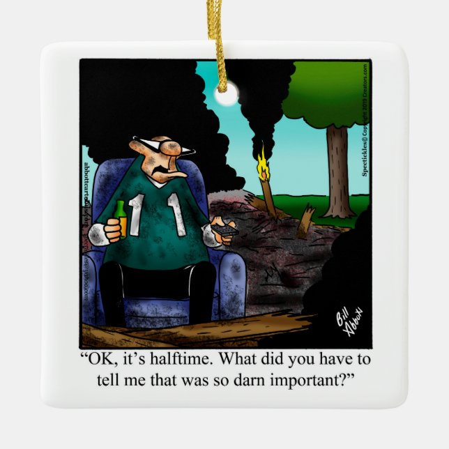 Funny Football Fan Spaß Keramikornament (Vorderseite)