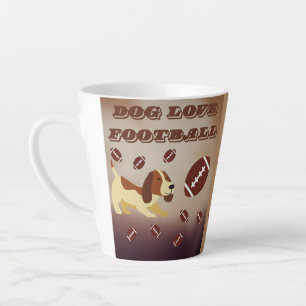 Funny Football Fußball Brown Dog Sports Hund Mama  Milchtasse