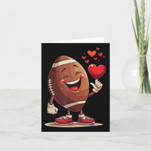 Funny Football Holding Herz Valentinstag Design Karte