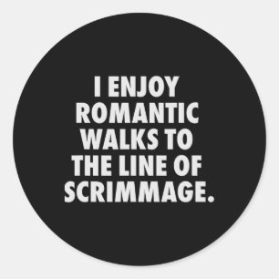 Funny Football Lineman for Men Offensive Runder Aufkleber