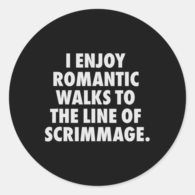 Funny Football Lineman for Men Offensive Runder Aufkleber (Vorderseite)