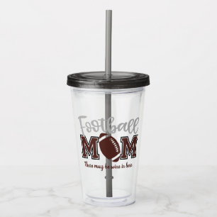 Funny Football Mama Acrylic Tumbler Acryltrinkbecher