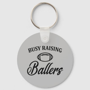 Funny Football Mama Vater Schlüsselanhänger