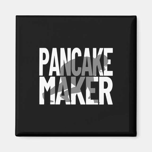 Funny Football Player Meme Lineman Pancake Maker Magnet (Vorne)