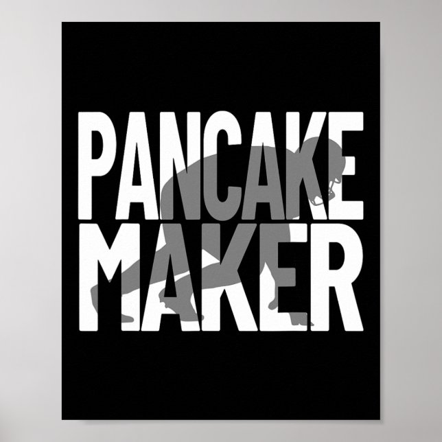 Funny Football Player Meme Lineman Pancake Maker Poster (Vorne)