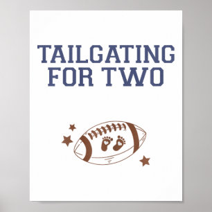 Funny Football Pregnancy Ankündigung Fall durch Poster
